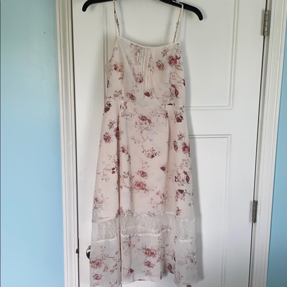 Floral lace slip dress